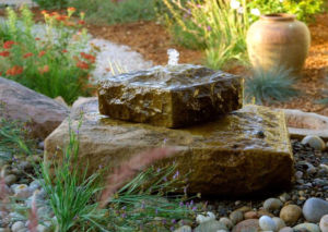 wassergarten brunnen fontäne quellstein