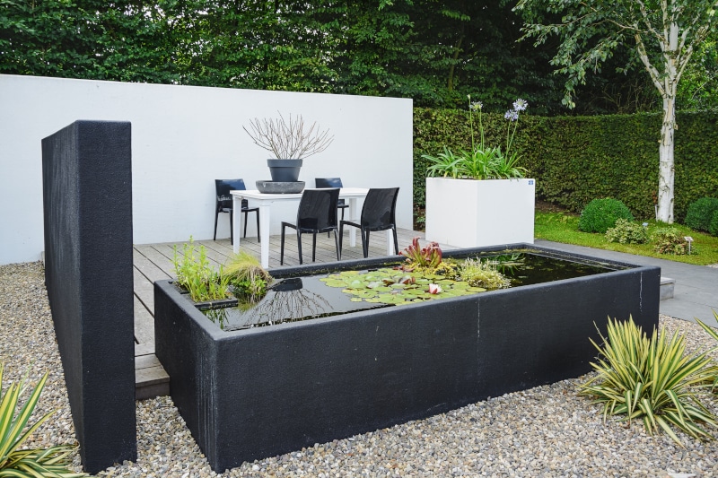 wasserbecken gartendesign