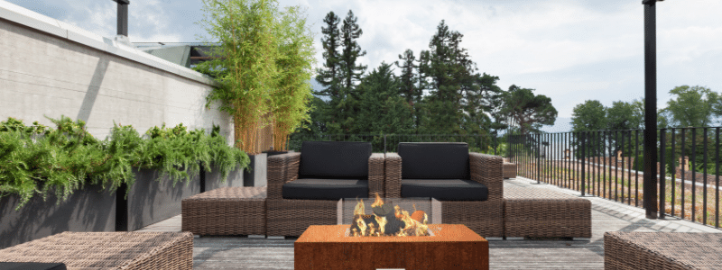 feuertisch dachterrasse
